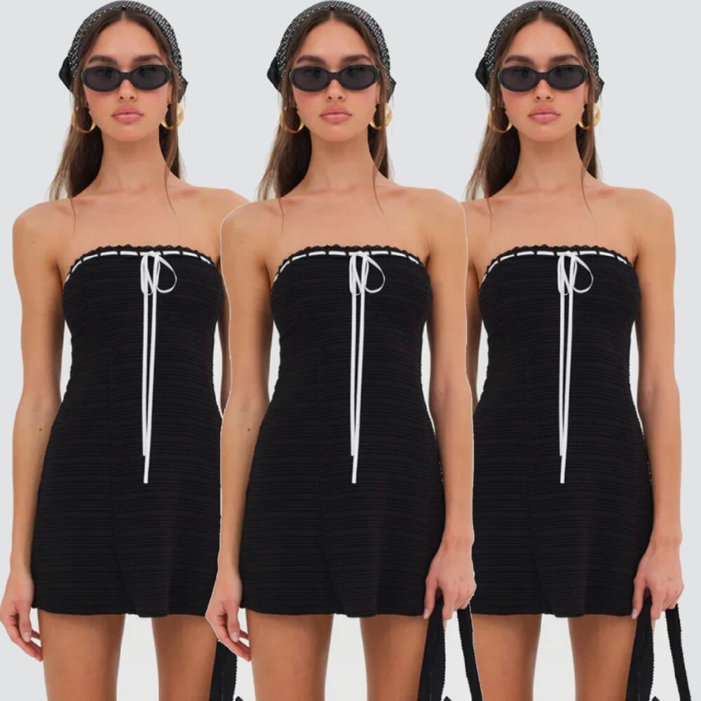 NWT For Love & Lemons Mayfair Crochet Mini Dress